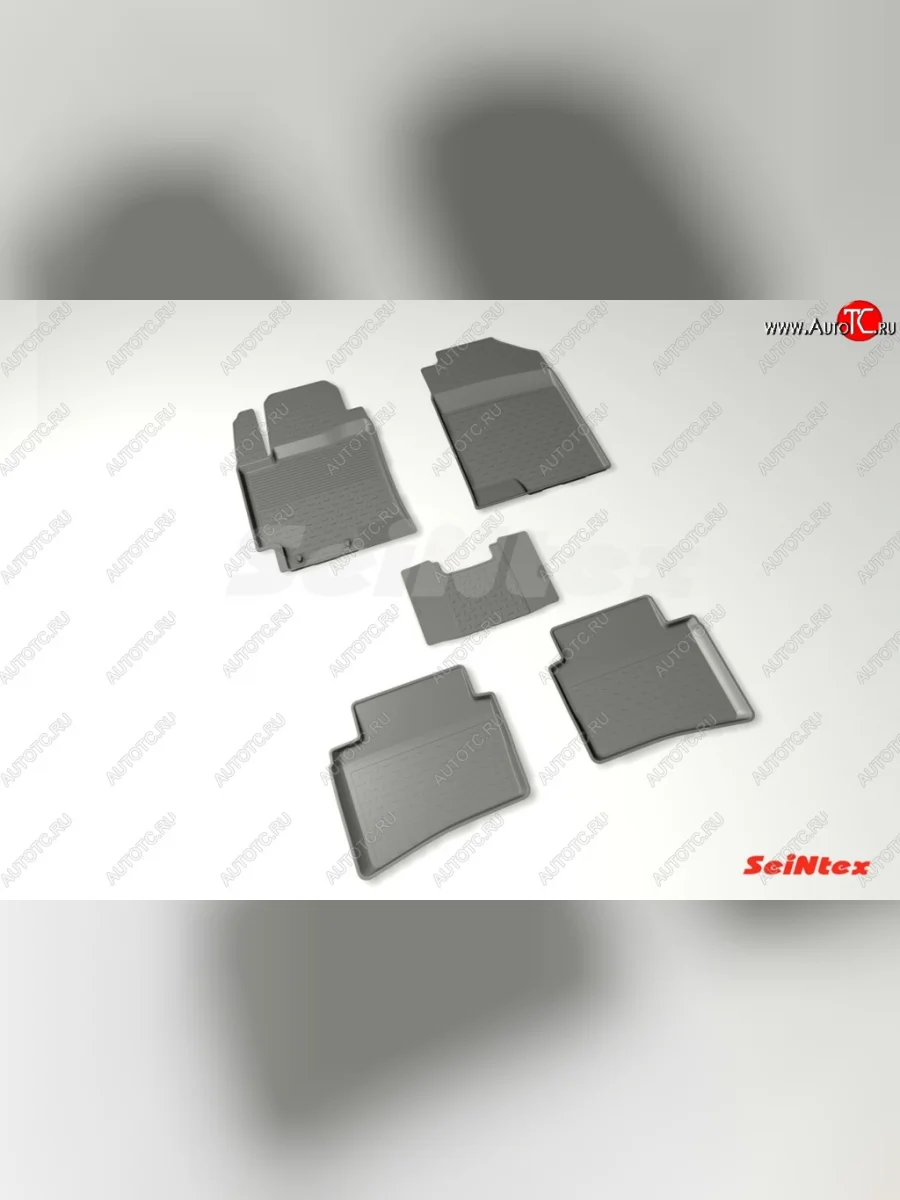 Износостойкие коврики в салон с высоким бортом SeiNtex Premium 4 шт. (резина) Hyundai Solaris HCR седан дорестайлинг (2017-2020)  в Перми Пермском крае