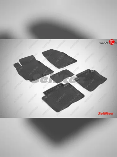 Износостойкие коврики в салон с высоким бортом SeiNtex Premium 4 шт. (резина) Hyundai Solaris  RBr (2010-2017) седан дорестайлинг, хэтчбэк дорестайлинг, седан рестайлинг, хэтчбэк рестайлинг