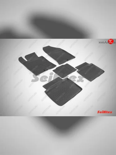 Износостойкие коврики в салон с высоким бортом SeiNtex Premium 4 шт. (резина) KIA Optima  3 TF (2010-2016) дорестайлинг седан, рестайлинг седан