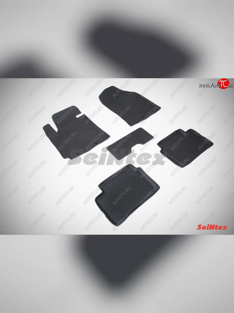 Износостойкие коврики в салон с высоким бортом SeiNtex Premium 4 шт. (резина) KIA Picanto 2 TA хэтчбэк 5 дв. дорестайлинг (2011-2015)  с доставкой в г. Керчь