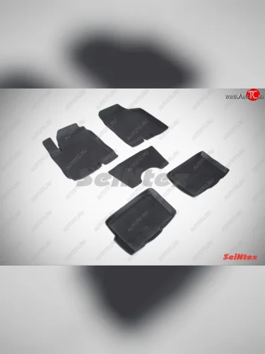 Износостойкие коврики в салон с высоким бортом SeiNtex Premium 4 шт. (резина) KIA Soul  AM (2008-2014) дорестайлинг, рестайлинг