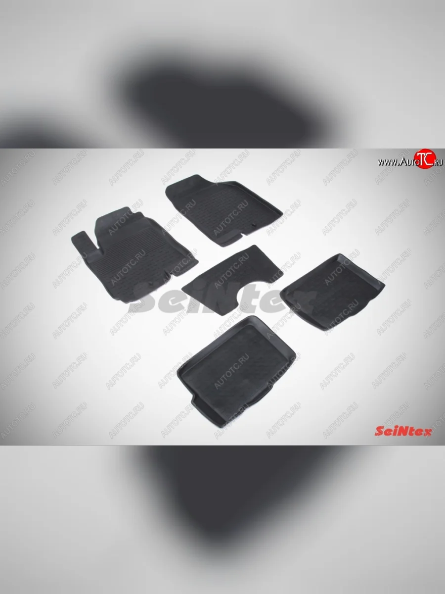 Износостойкие коврики в салон с высоким бортом SeiNtex Premium 4 шт. (резина) KIA Soul AM рестайлинг (2011-2014)  в Керчи Республика Крым
