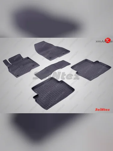 Износостойкие коврики в салон с высоким бортом SeiNtex Premium 4 шт. (резина) Mazda 3/Axela  BM (2013-2016) дорестайлинг седан, дорестайлинг, хэтчбэк