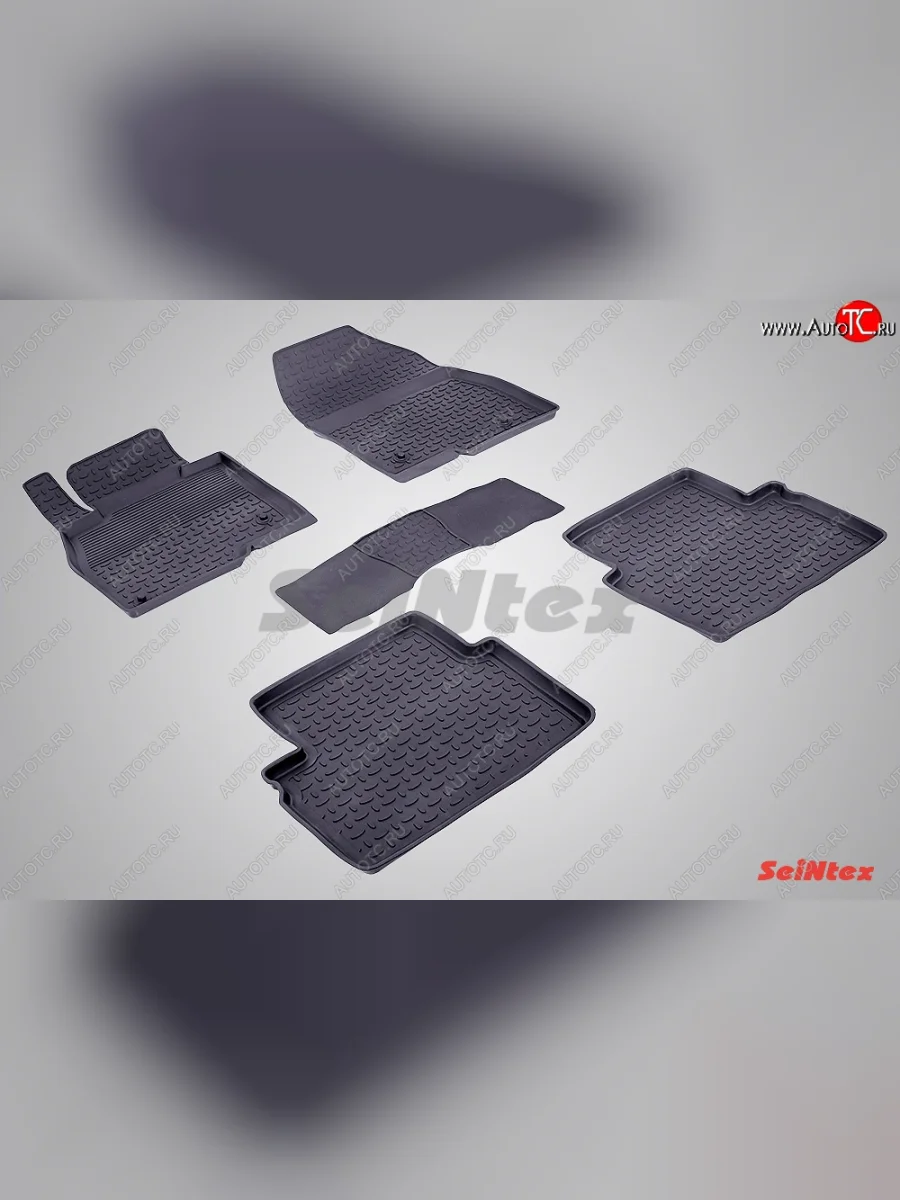 Износостойкие коврики в салон с высоким бортом SeiNtex Premium 4 шт. (резина) Mazda 3/Axela BM дорестайлинг, хэтчбэк (2013-2016)  в Керчи Республика Крым