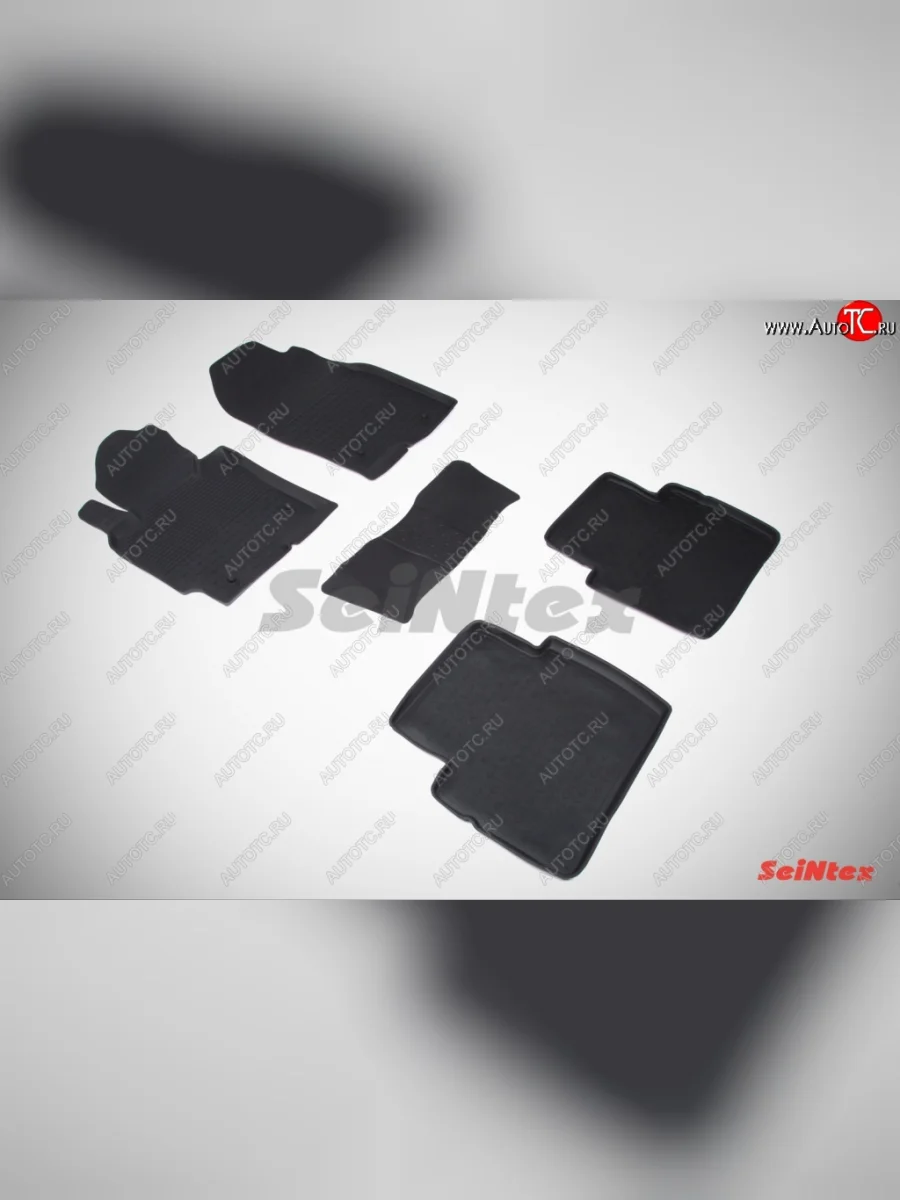 Износостойкие коврики в салон с высоким бортом SeiNtex Premium 4 шт. (резина) Mazda CX-5 KE рестайлинг (2015-2017)  в Керчи Республика Крым