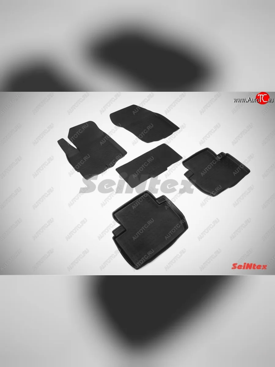 Износостойкие коврики в салон с высоким бортом SeiNtex Premium 4 шт. (резина) Mitsubishi Outlander GF дорестайлинг (2012-2014)  в Перми Пермском крае