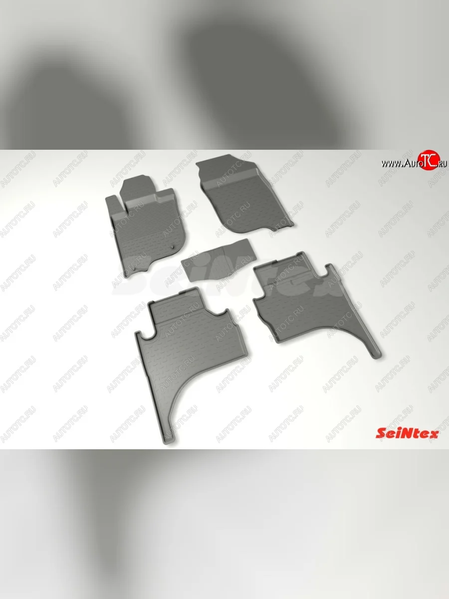 Износостойкие коврики в салон с высоким бортом SeiNtex Premium 4 шт. (резина) Mitsubishi L200 5 KK,KL дорестайлинг (2015-2019)  в Керчи Республика Крым
