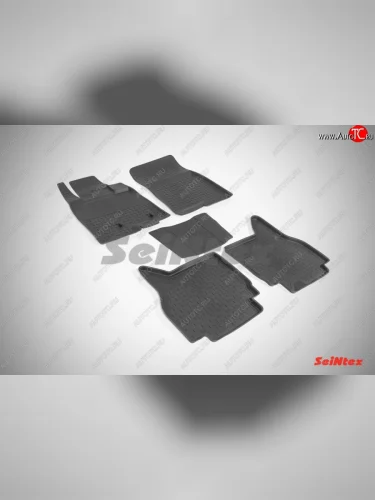 Износостойкие коврики в салон с высоким бортом SeiNtex Premium 4 шт. (резина) Mitsubishi Pajero 4 V90 дорестайлинг (2006-2011)