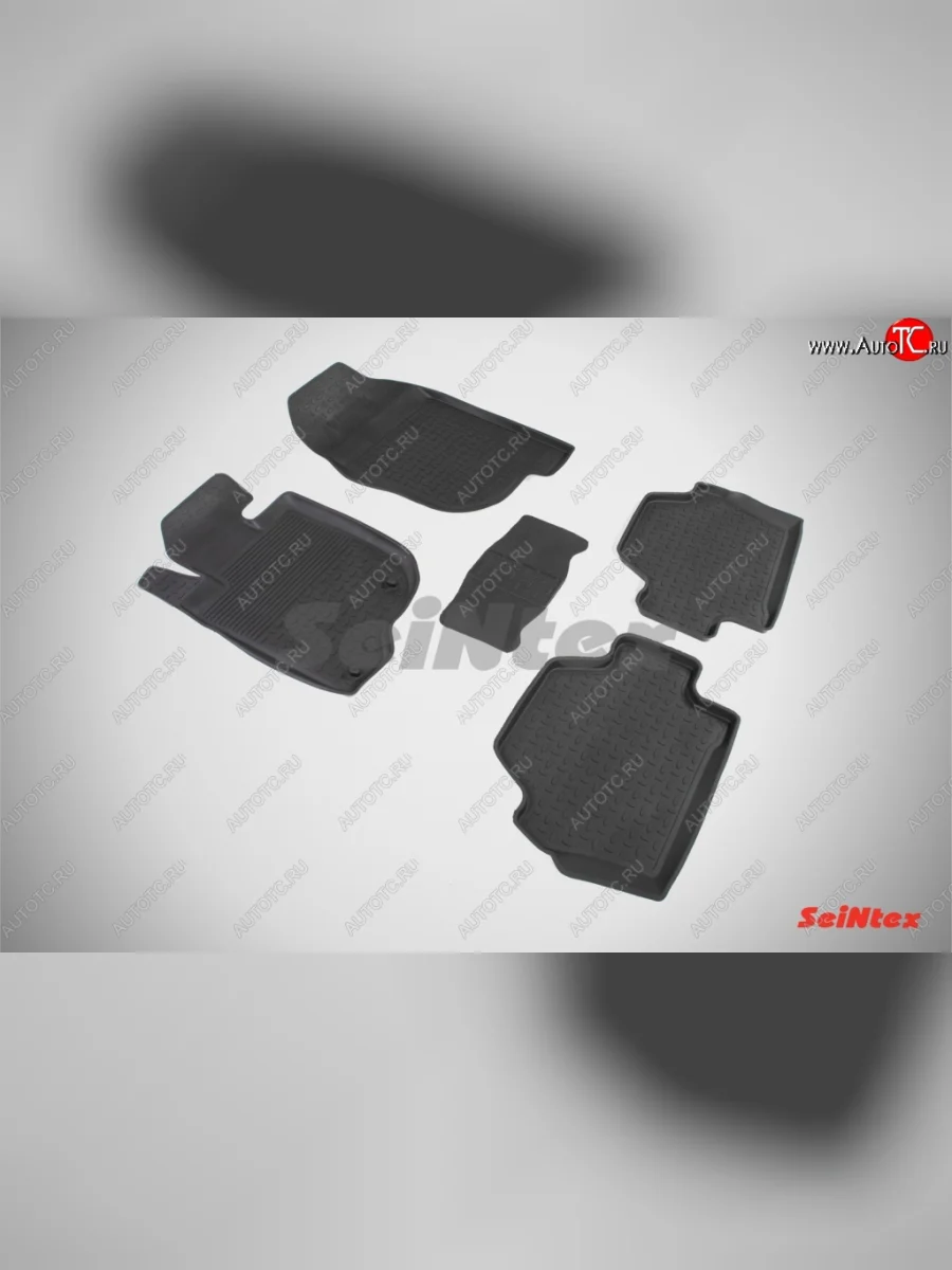 Износостойкие коврики в салон с высоким бортом SeiNtex Premium 4 шт. (резина) Mitsubishi Pajero Sport PB дорестайлинг (2008-2013)  в Перми Пермском крае