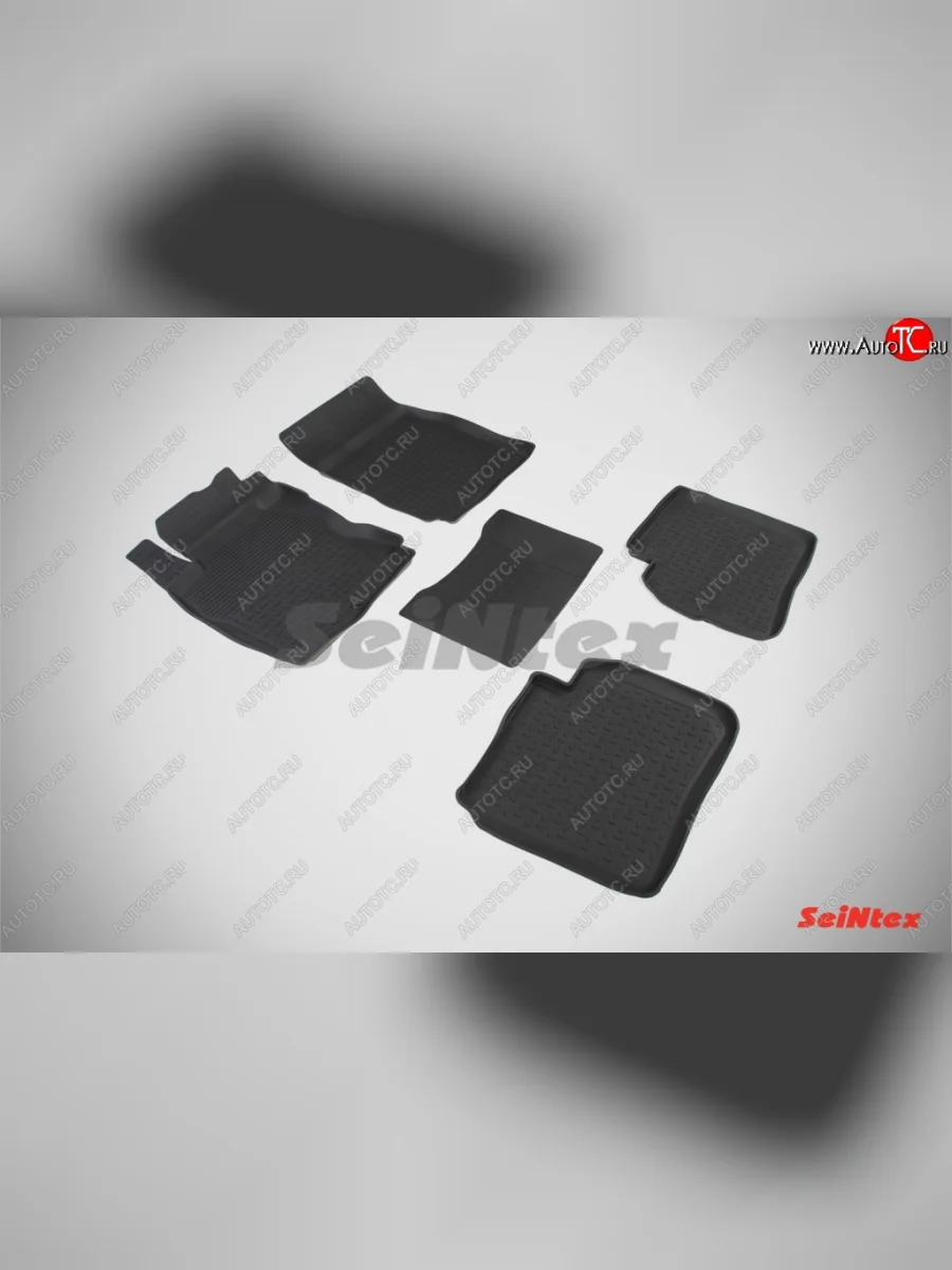 Износостойкие коврики в салон с высоким бортом SeiNtex Premium 4 шт. (резина) Nissan Note 1 E11 дорестайлинг (2004-2008)  в Керчи Республика Крым