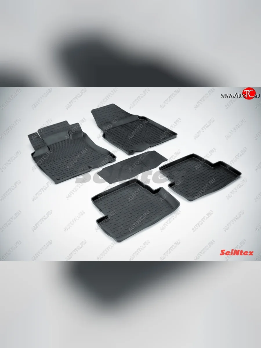 Износостойкие коврики в салон с высоким бортом SeiNtex Premium 4 шт. (резина) Nissan Qashqai 1 J10 рестайлинг (2010-2013)  в Самаре Самарской области