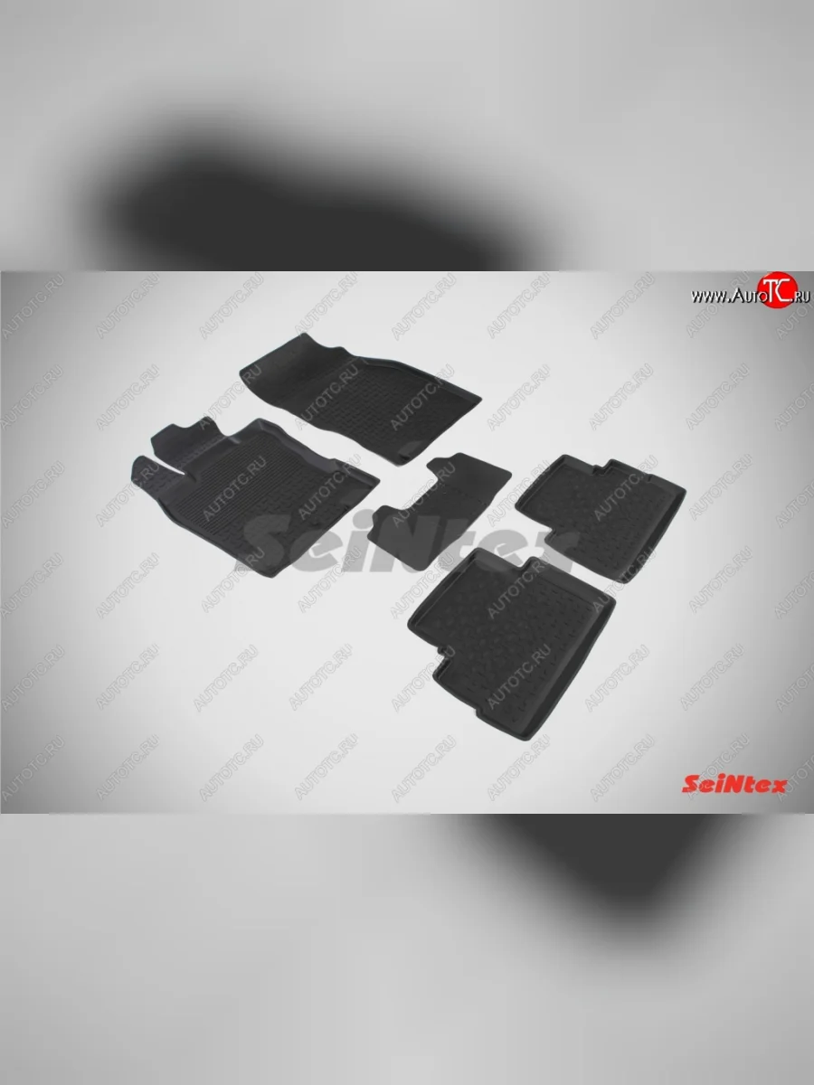 Износостойкие коврики в салон с высоким бортом (английская сборка) SeiNtex Premium 4 шт. (резина) Nissan Qashqai 2 J11 рестайлинг (2017-2022)  в Керчи Республика Крым