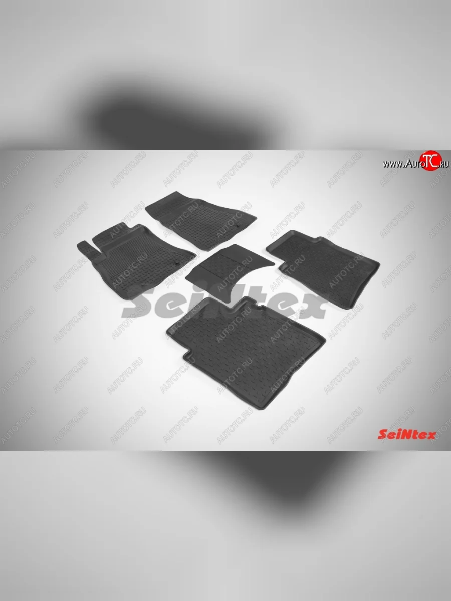 Износостойкие коврики в салон с высоким бортом SeiNtex Premium 4 шт. (резина) Nissan Sentra 7 B17 седан (2014-2017)  в Самаре Самарской области