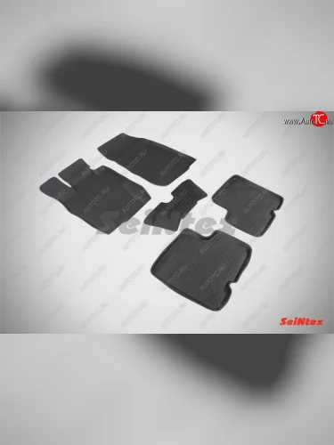 Износостойкие коврики в салон с высоким бортом SeiNtex Premium 4 шт. (резина) Nissan Terrano  D10 (2013-2016) дорестайлинг