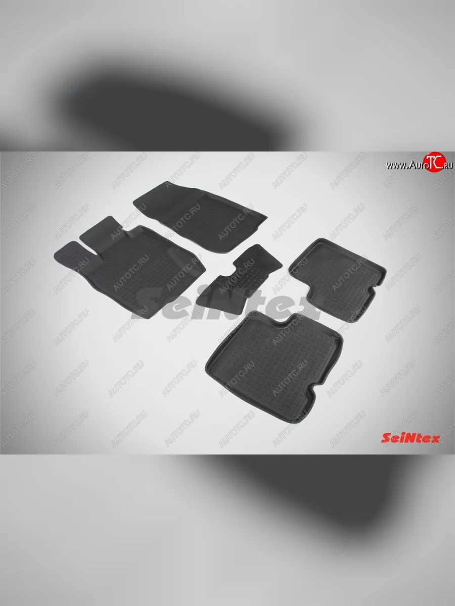 Износостойкие коврики в салон с высоким бортом SeiNtex Premium 4 шт. (резина) Nissan Terrano D10 дорестайлинг (2013-2016)  в Перми Пермском крае