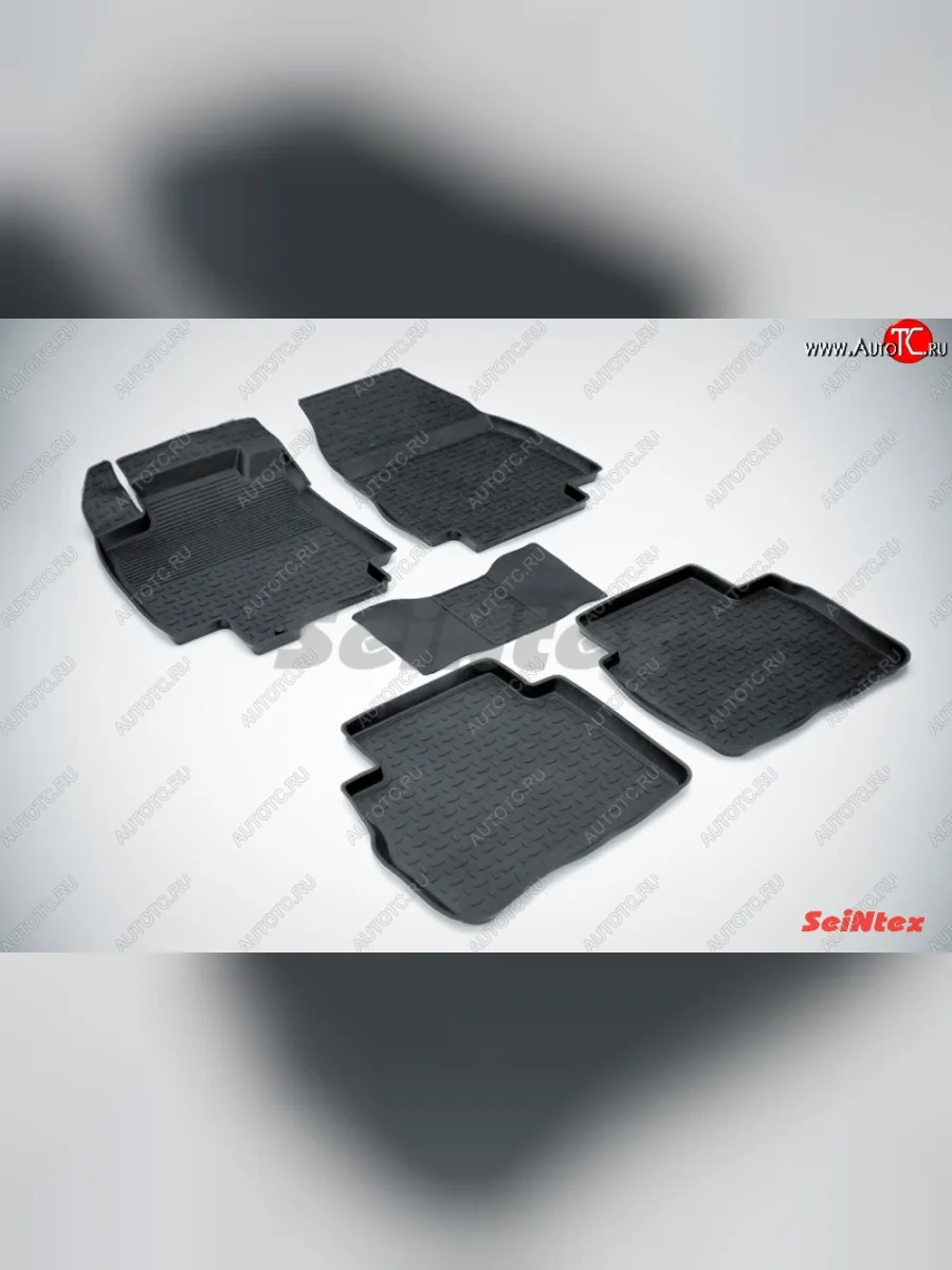 Износостойкие коврики в салон с высоким бортом SeiNtex Premium 4 шт. (резина) Nissan Tiida 2 C12 хэтчбек (2011-2019)  в Самаре Самарской области