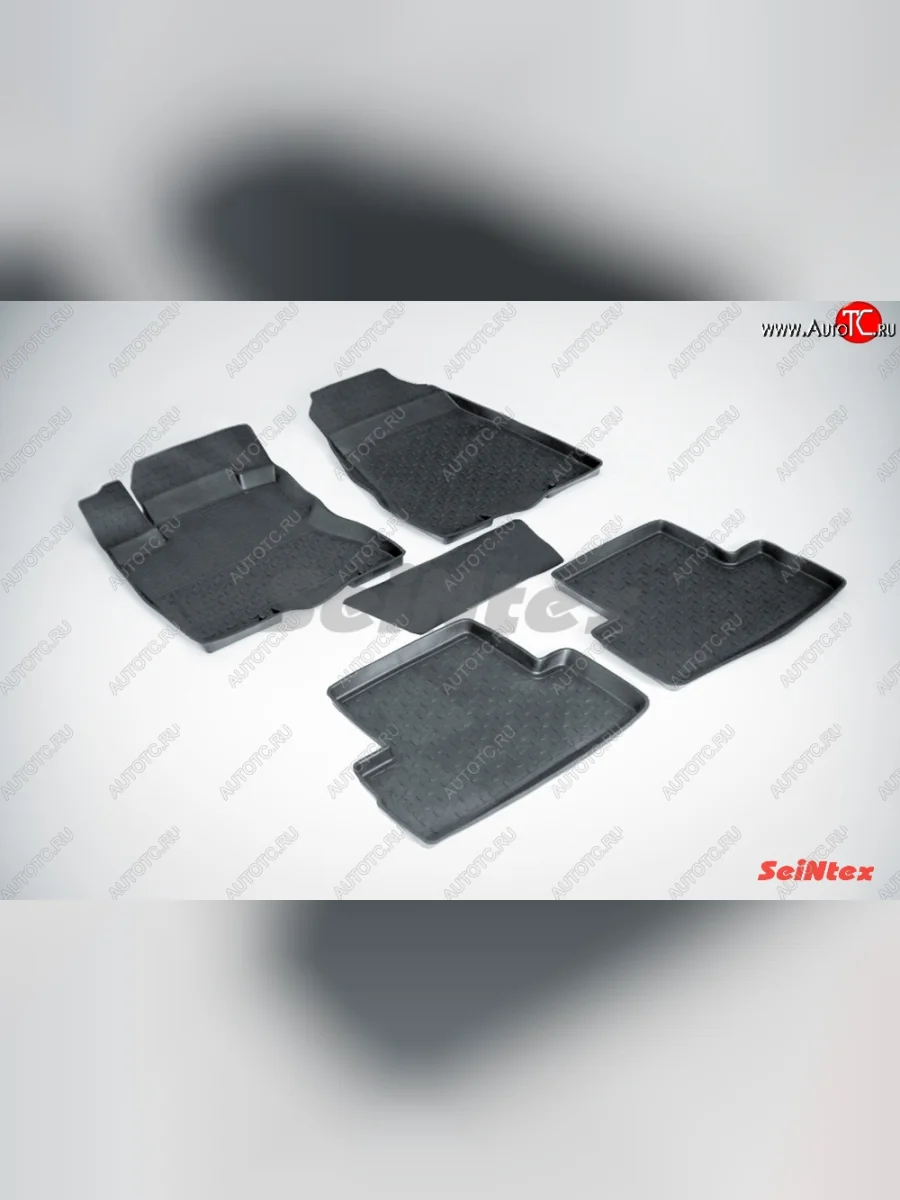 Износостойкие коврики в салон с высоким бортом SeiNtex Premium 4 шт. (резина) Nissan X-trail 2 T31 дорестайлинг (2007-2011)  в Перми Пермском крае