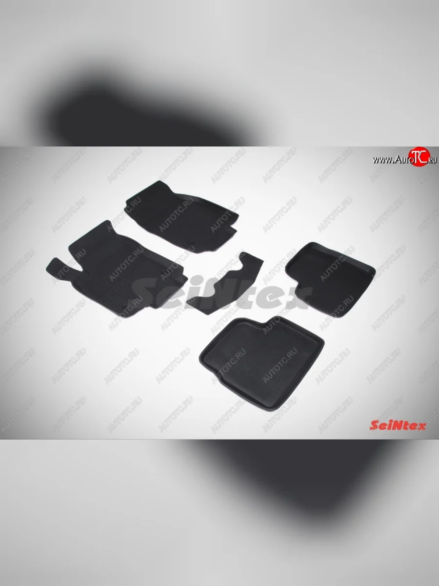 Износостойкие коврики в салон с высоким бортом SeiNtex Premium 4 шт. (резина) Opel Astra H универсал (2004-2007)  в Самаре Самарской области