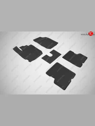 Износостойкие коврики в салон с высоким бортом 4WD SeiNtex Premium 4 шт. (резина) Renault Kaptur (2016-2020) дорестайлинг