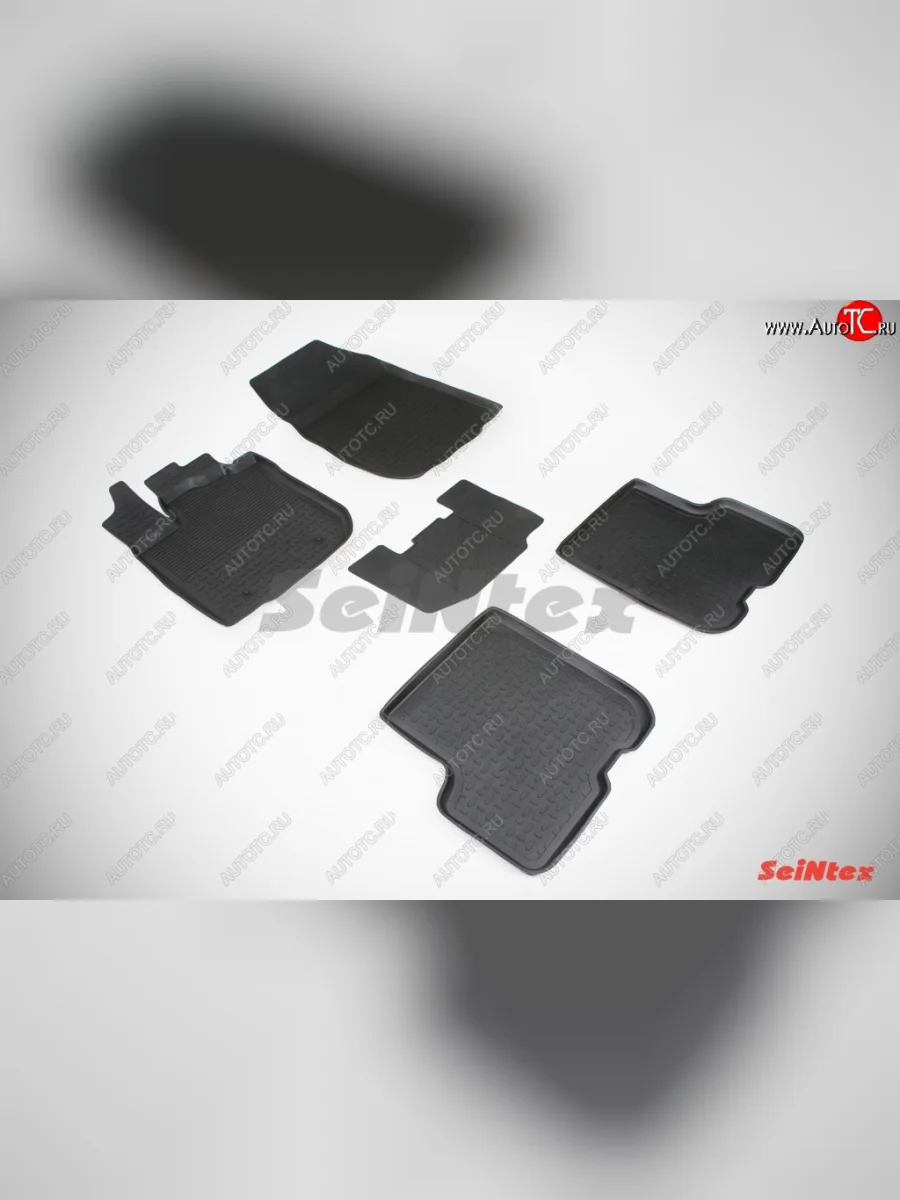 Износостойкие коврики в салон с высоким бортом SeiNtex Premium 4 шт. (резина) Renault Logan 2 рестайлинг (2018-2025)  в Керчи Республика Крым