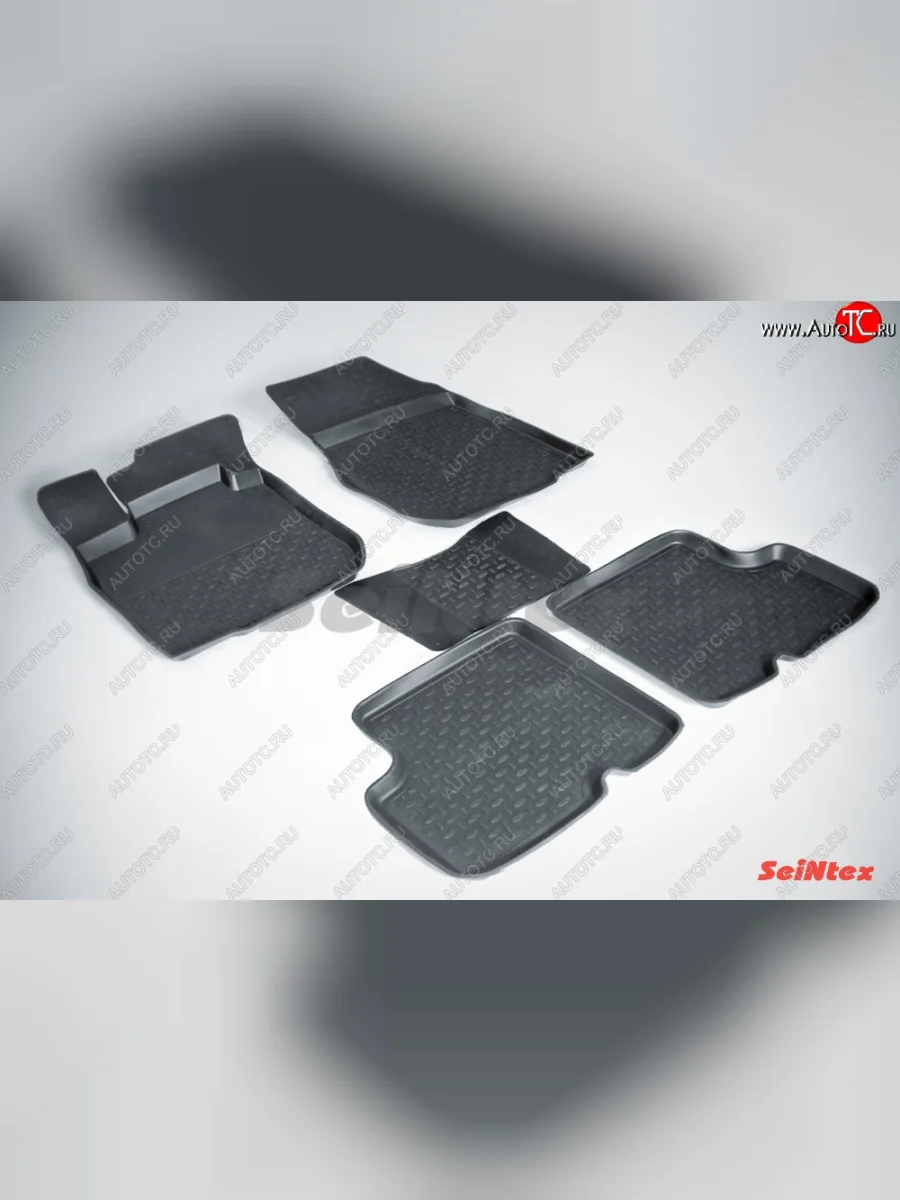 Износостойкие коврики в салон с высоким бортом SeiNtex Premium 4 шт. (резина) Renault Logan 1 дорестайлинг (2004-2010)  в Самаре Самарской области