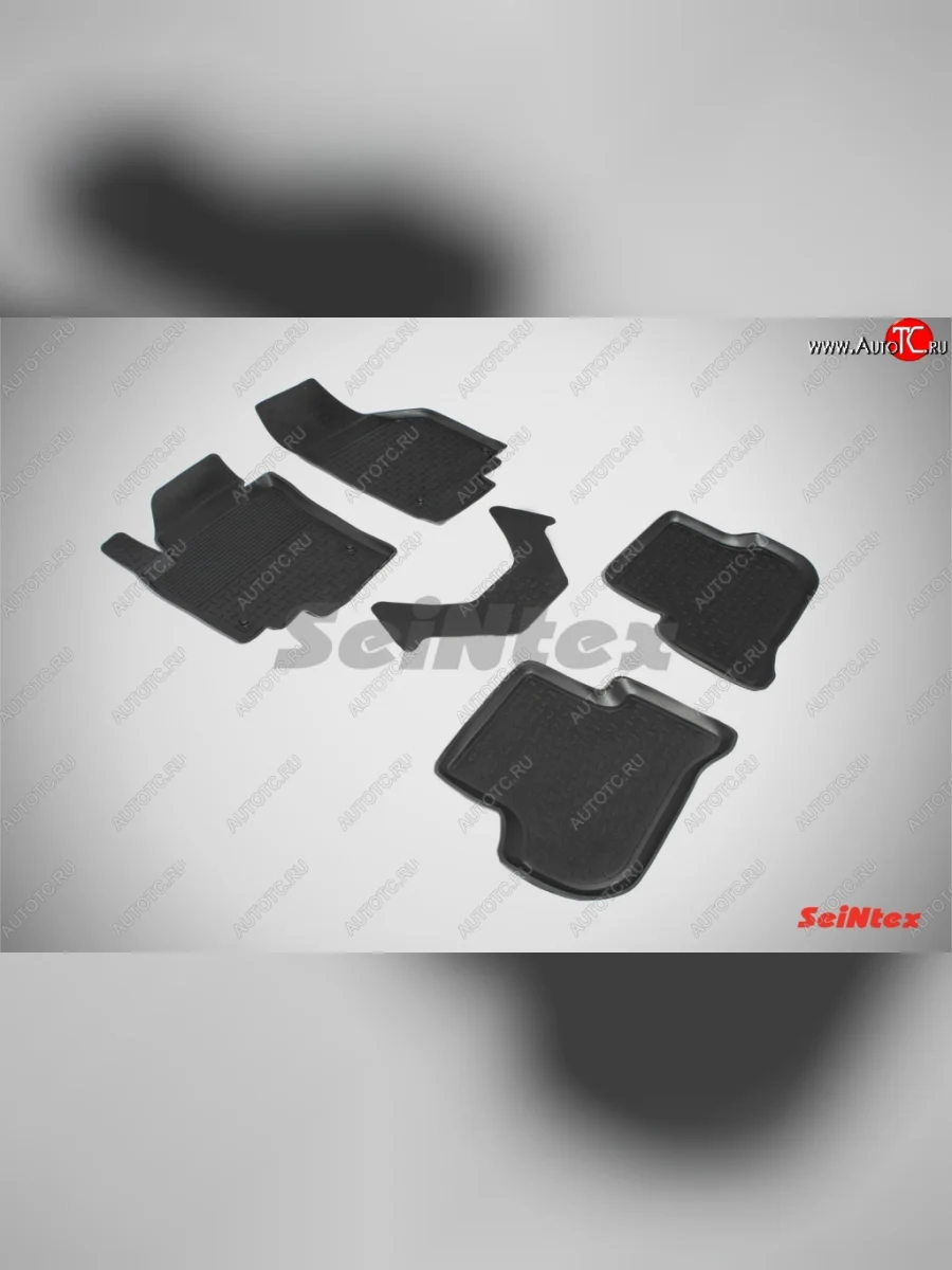 Износостойкие коврики в салон с высоким бортом SeiNtex Premium 4 шт. (резина) Skoda Yeti (2009-2013)  в Самаре Самарской области