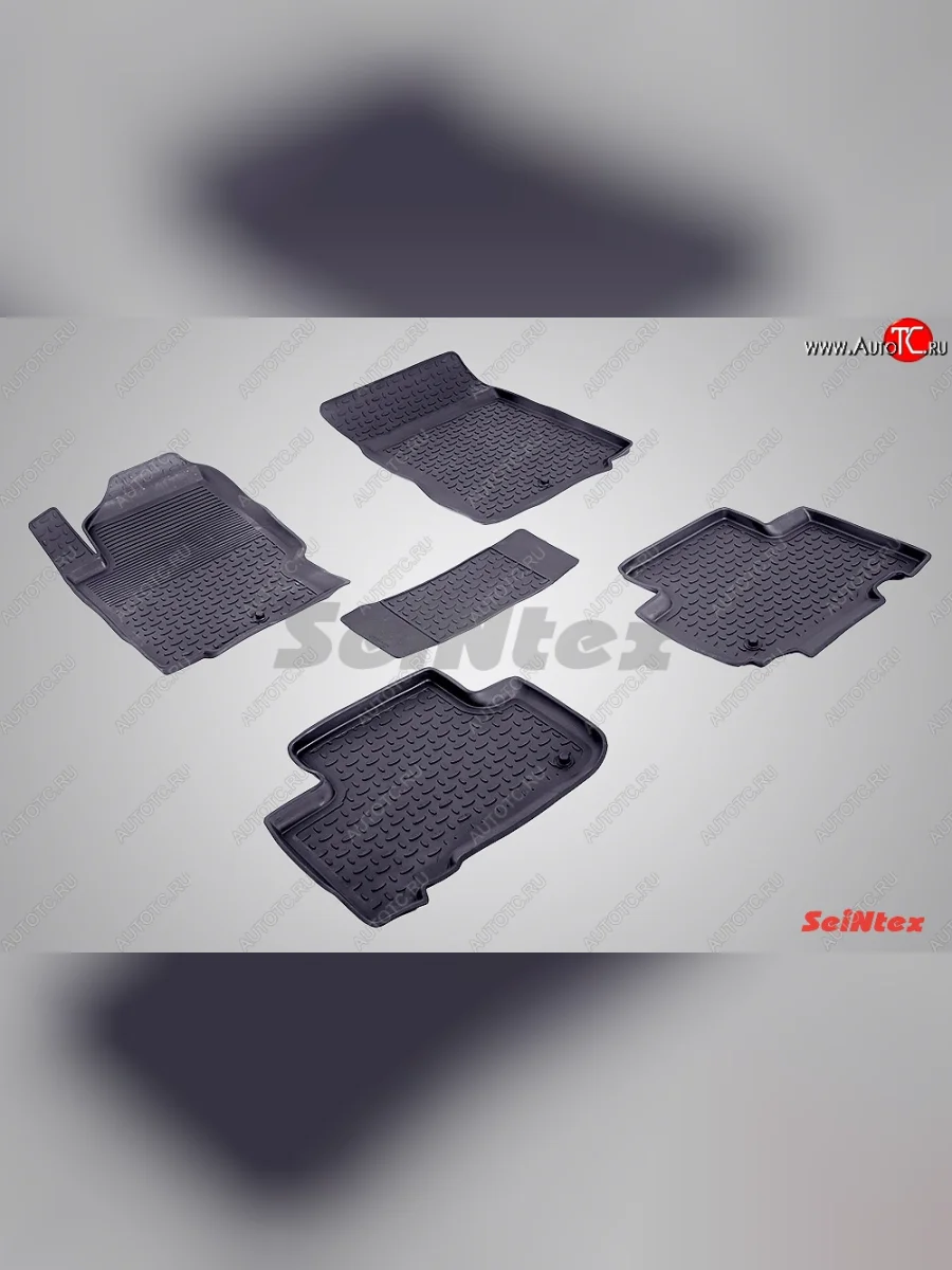 Износостойкие коврики в салон с высоким бортом SeiNtex Premium 4 шт. (резина) SSANGYONG Rexton Y290 (2012-2017)  в Керчи Республика Крым