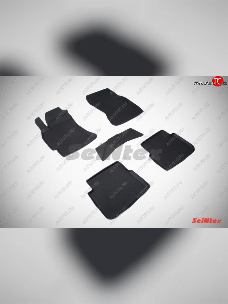 Износостойкие коврики в салон с высоким бортом SeiNtex Premium 4 шт. (резина) Subaru Forester SH (2008-2013)  в Керчи Республика Крым