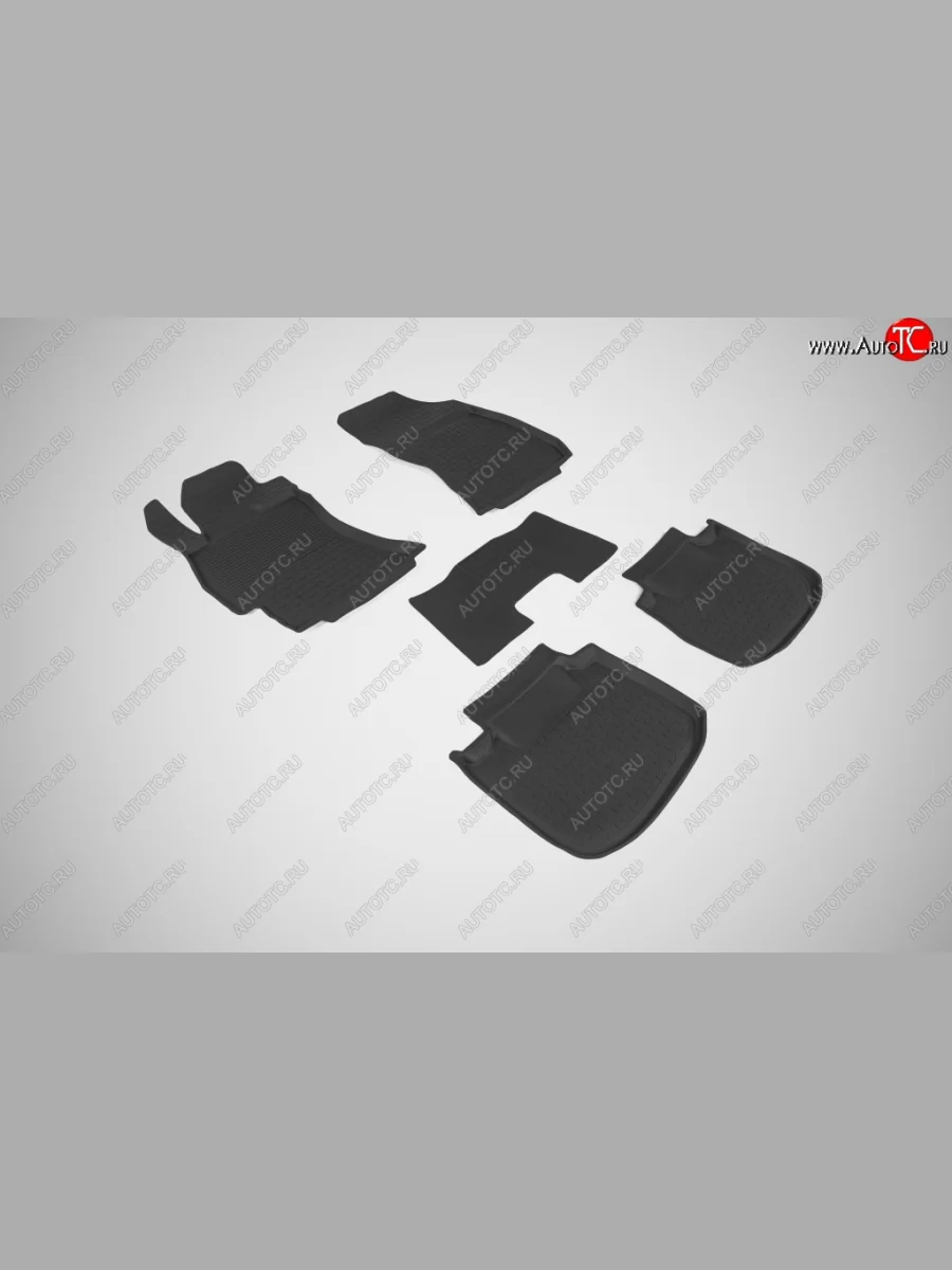 Износостойкие коврики в салон с высоким бортом SeiNtex Premium 4 шт. (резина) Subaru Outback BS/B15 дорестайлинг универсал (2014-2018)  в Керчи Республика Крым