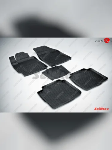 Износостойкие коврики в салон с высоким бортом SeiNtex Premium 4 шт. (резина) Toyota Camry  XV40 (2009-2011) рестайлинг