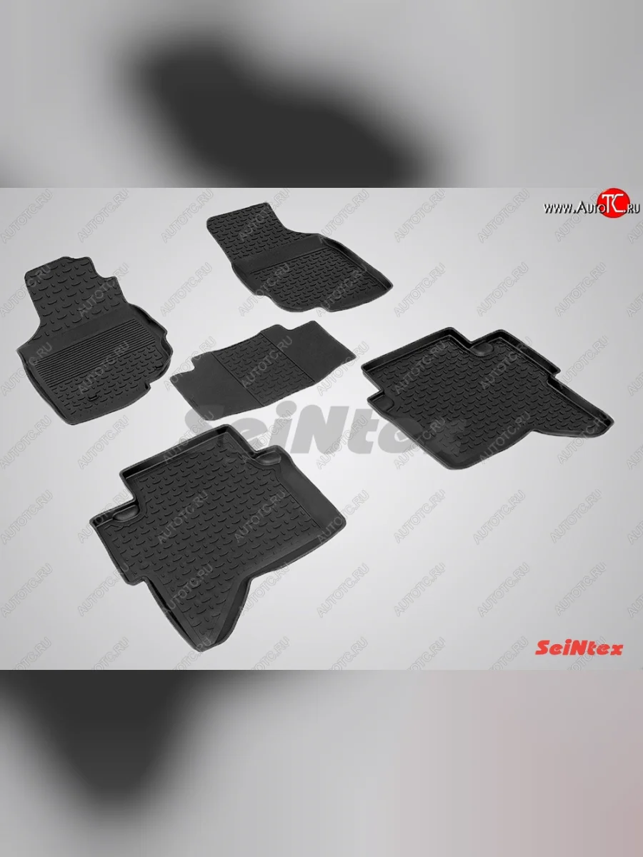 Износостойкие коврики в салон с высоким бортом SeiNtex (резина) Toyota Hilux AN20,AN30  2-ой рестайлинг (2011-2016)  в Керчи Республика Крым