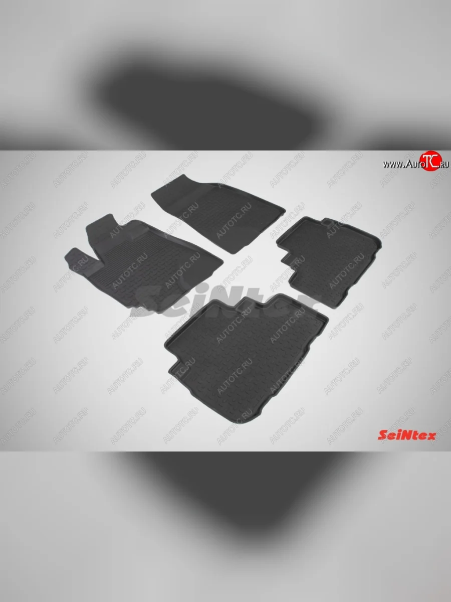 Износостойкие коврики в салон с высоким бортом SeiNtex Premium 4 шт. (резина) Toyota Highlander XU40 дорестайлинг (2007-2010)  в Керчи Республика Крым