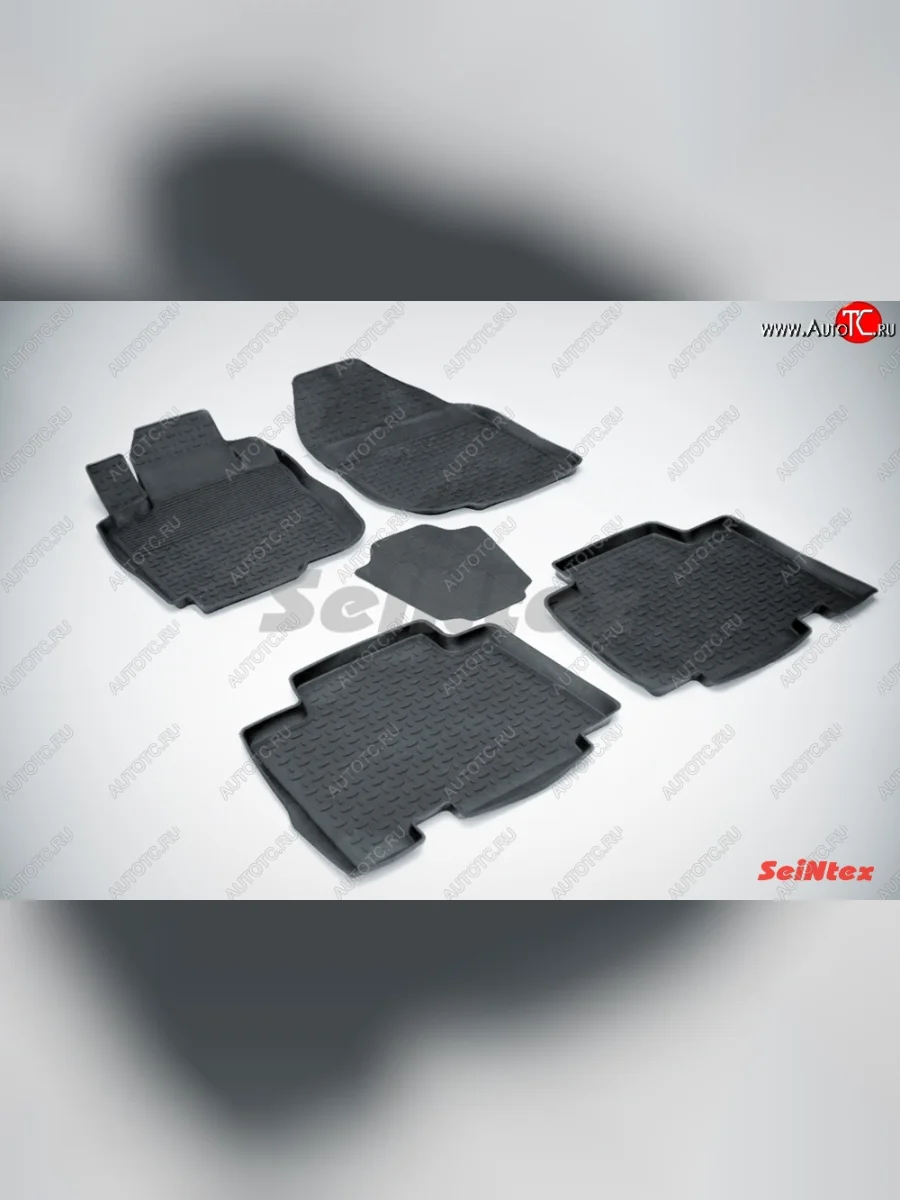 Износостойкие коврики в салон с высоким бортом L SeiNtex Premium 4 шт. (резина) Toyota RAV4 XA30 5 дв. 2-ой рестайлинг (2010-2013)  в Керчи Республика Крым