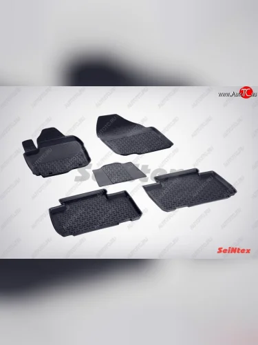 Износостойкие коврики в салон с высоким бортом SeiNtex Premium 4 шт. (резина) Toyota RAV4  XA40 (2012-2015) 5 дв. дорестайлинг