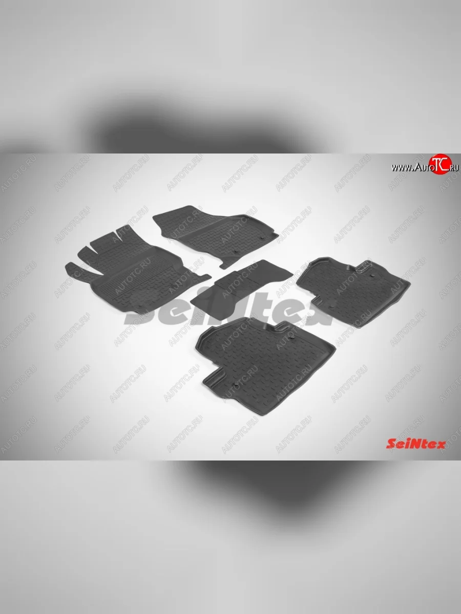 Износостойкие коврики в салон с высоким бортом SeiNtex Premium 4 шт. (резина) Volvo XC70 дорестайлинг (2007-2013)  в Самаре Самарской области