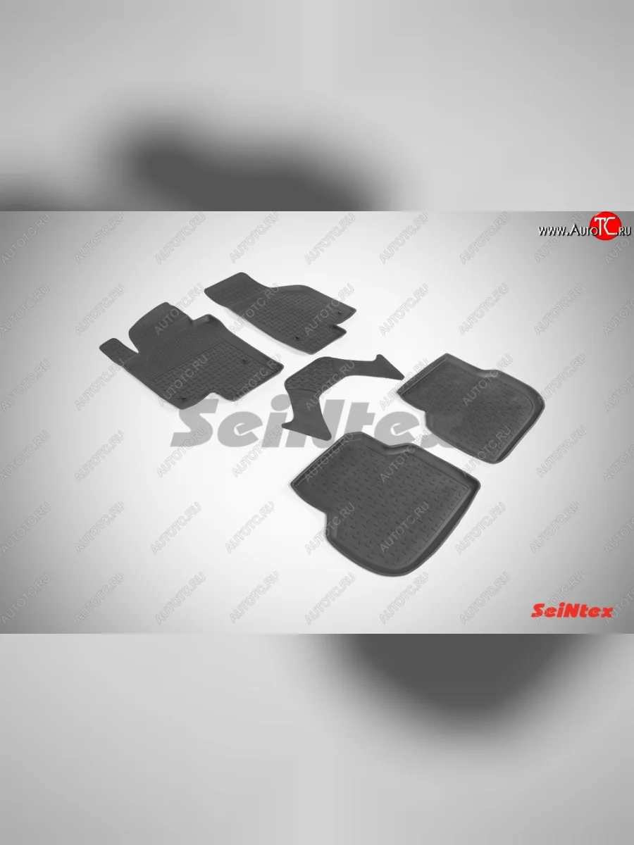 Износостойкие коврики в салон с высоким бортом SeiNtex Premium 4 шт. (резина) Volkswagen Jetta A6 седан дорестайлинг (2011-2015)  в Перми Пермском крае