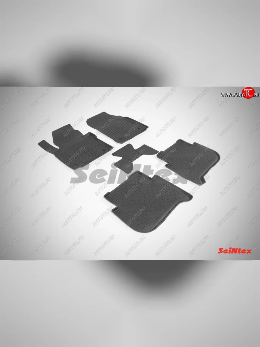Износостойкие коврики в салон с высоким бортом SeiNtex Premium 4 шт. (резина)  Volkswagen Touran (2003-2006) 1T  в Самаре Самарской области