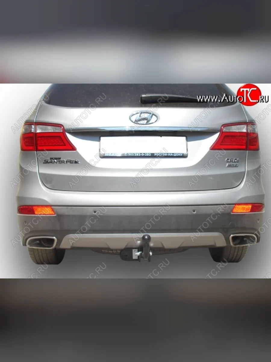 Фаркоп Лидер Плюс (до 1300 кг) Hyundai Santa Fe DM рестайлинг (2015-2019) (Без электропакета)  в Самаре Самарской области