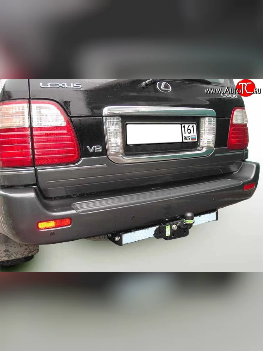 Фаркоп Лидер Плюс (с нержавеющей пластиной) Toyota Land Cruiser 10 100 1-ый рестайлинг (2002-2005) (Без электропакета)  в Самаре Самарской области