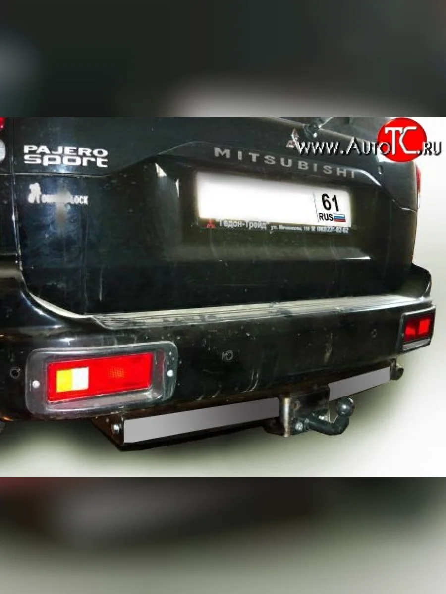Фаркоп Лидер Плюс (с нерж. пластиной) Mitsubishi Pajero Sport PA дорестайлинг (1996-2004) (Без электропакета)  в Перми Пермском крае