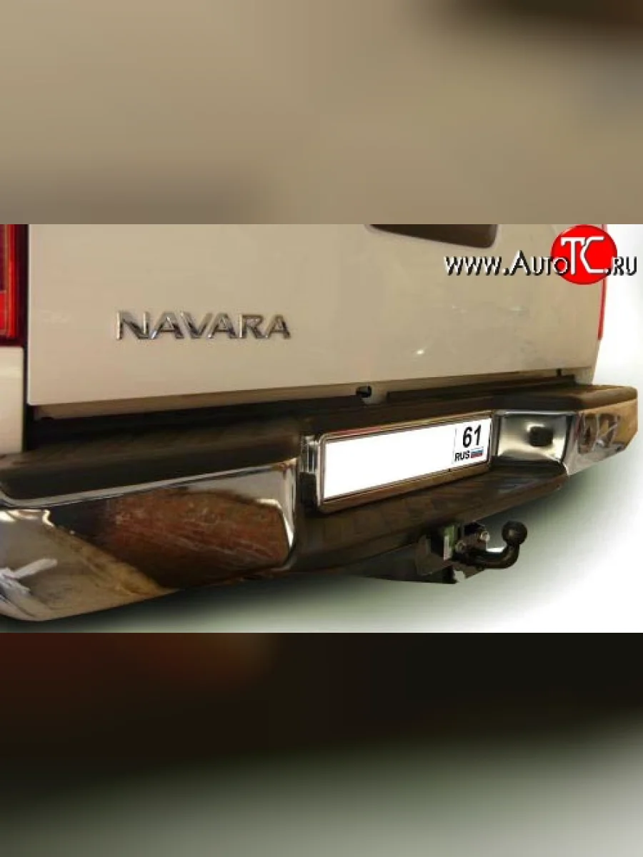 Фаркоп (Double Cab, со ступенькой) Лидер Плюс (до 1200 кг). Nissan Navara 2 D40 дорестайлинг (2004-2010) (Без электропакета)  в Перми Пермском крае