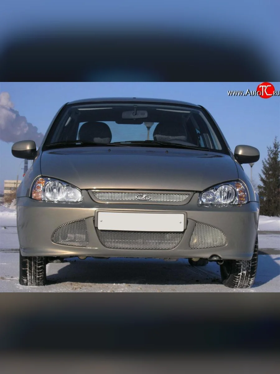 Передний бампер Кураж Лада ВАЗ Калина 1118 седан (2004-2013) (Неокрашенный)  в Самаре Самарской области