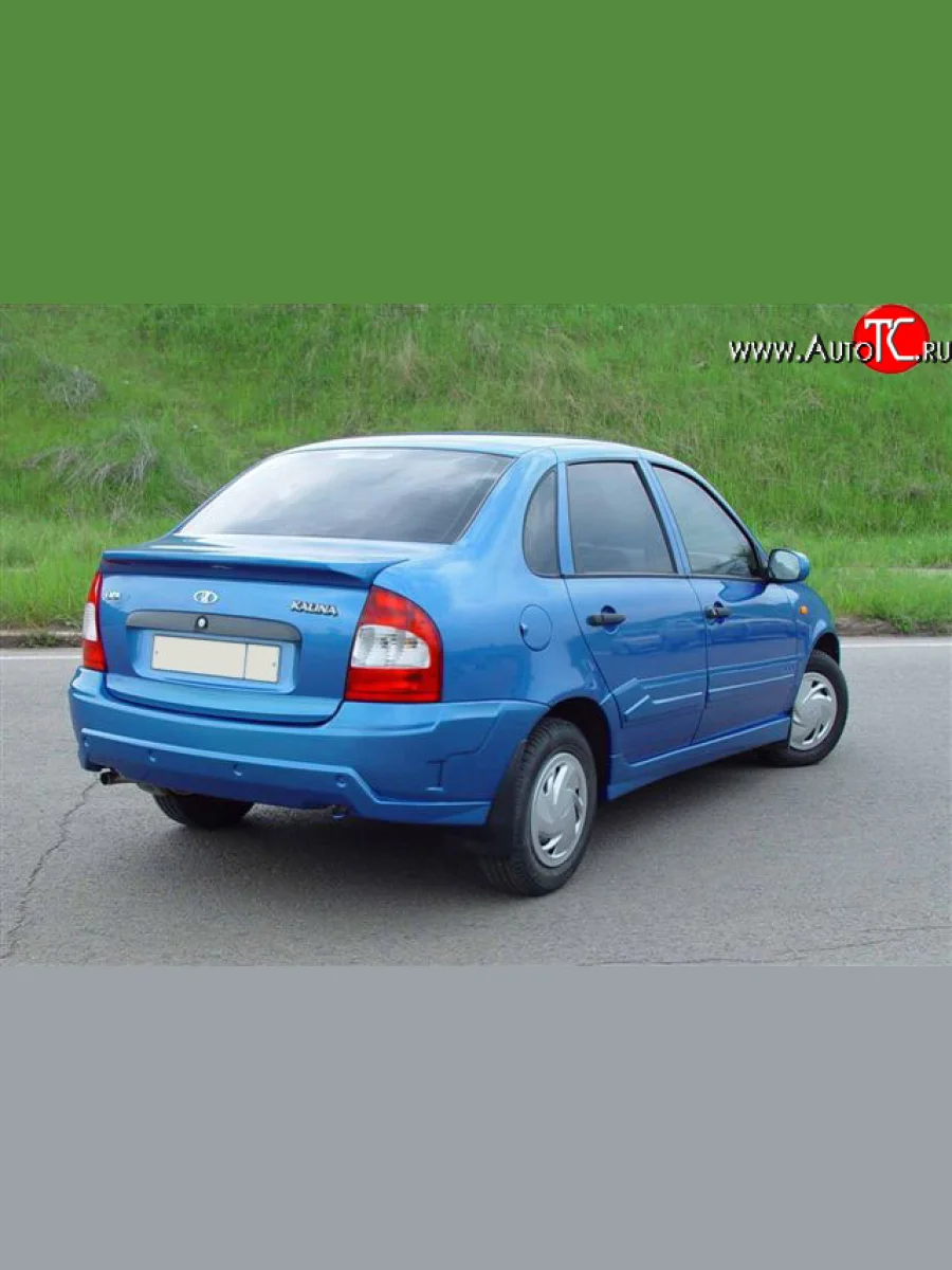 Задний бампер Лика 1 Лада ВАЗ Калина 1118 седан (2004-2013) (Неокрашенный)  в Перми Пермском крае