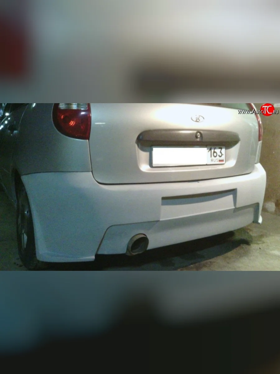 Задний бампер DK Лада ВАЗ Калина 1119 хэтчбек (2004-2013) (Неокрашенный)  в Перми Пермском крае