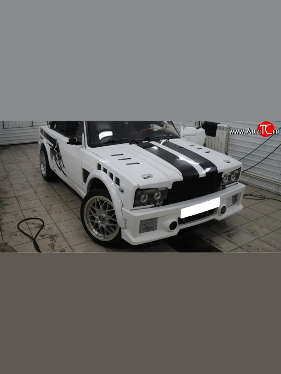 Передний бампер Drive V4 Лада ВАЗ 2107 (1982-2012) (Неокрашенный)  в Керчи Республика Крым