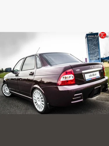 Задний бампер Strike Лада ВАЗ Приора  2170 (2007-2014) седан дорестайлинг