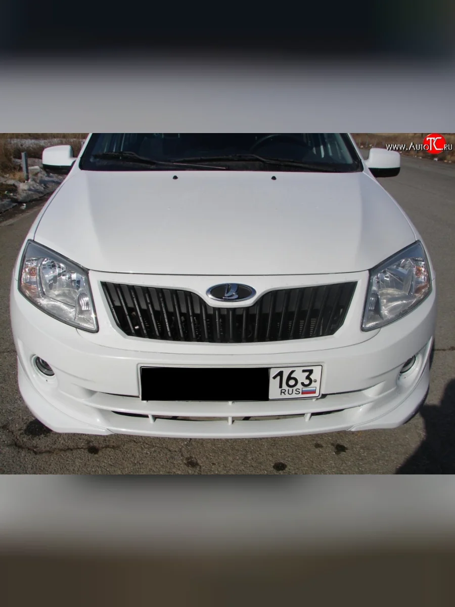 Накладки на передний бампер K2 v1 Лада ВАЗ Гранта 2190 седан  дорестайлинг (2011-2017) (Неокрашенная)  в Керчи Республика Крым