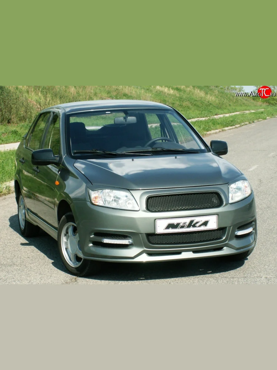 Передний бампер Nika-Sport Лада ВАЗ Гранта 1 2191 лифтбэк дорестайлинг  (2011-2013) (Неокрашенный)  с доставкой в г. Керчь