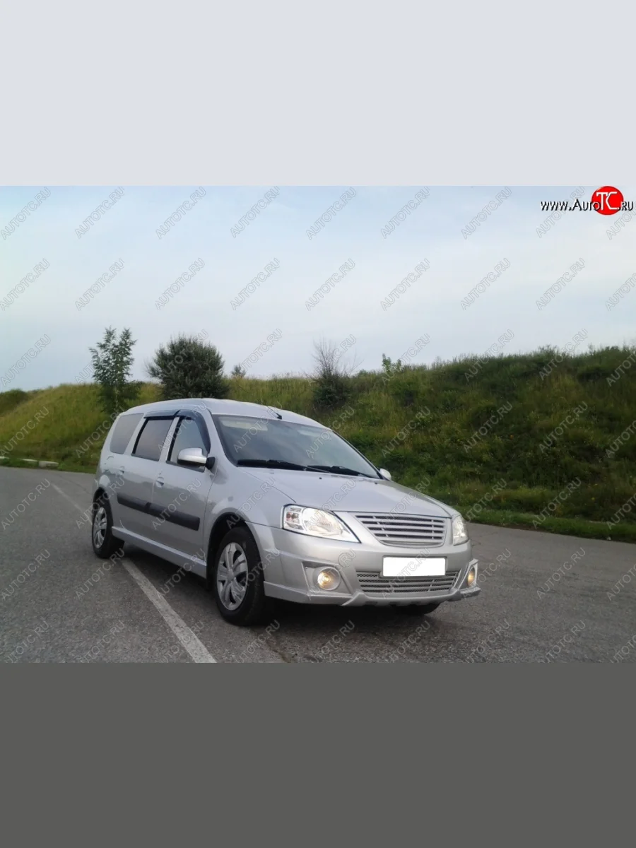 Накладка на передний бампер V4 Лада ВАЗ Ларгус дорестайлинг R90 (2012-2021) (Неокрашенная)  в Перми Пермском крае