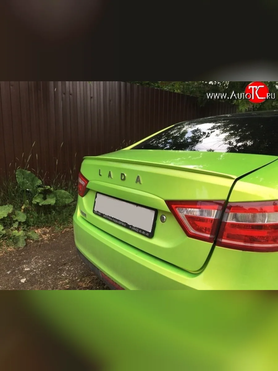 Лип спойлер K2 Лада ВАЗ Веста 2180 седан дорестайлинг (2015-2023) (Неокрашенный)  в Самаре Самарской области